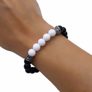 NWT Wool + Pepper Co. Mens Black & White Bracelet